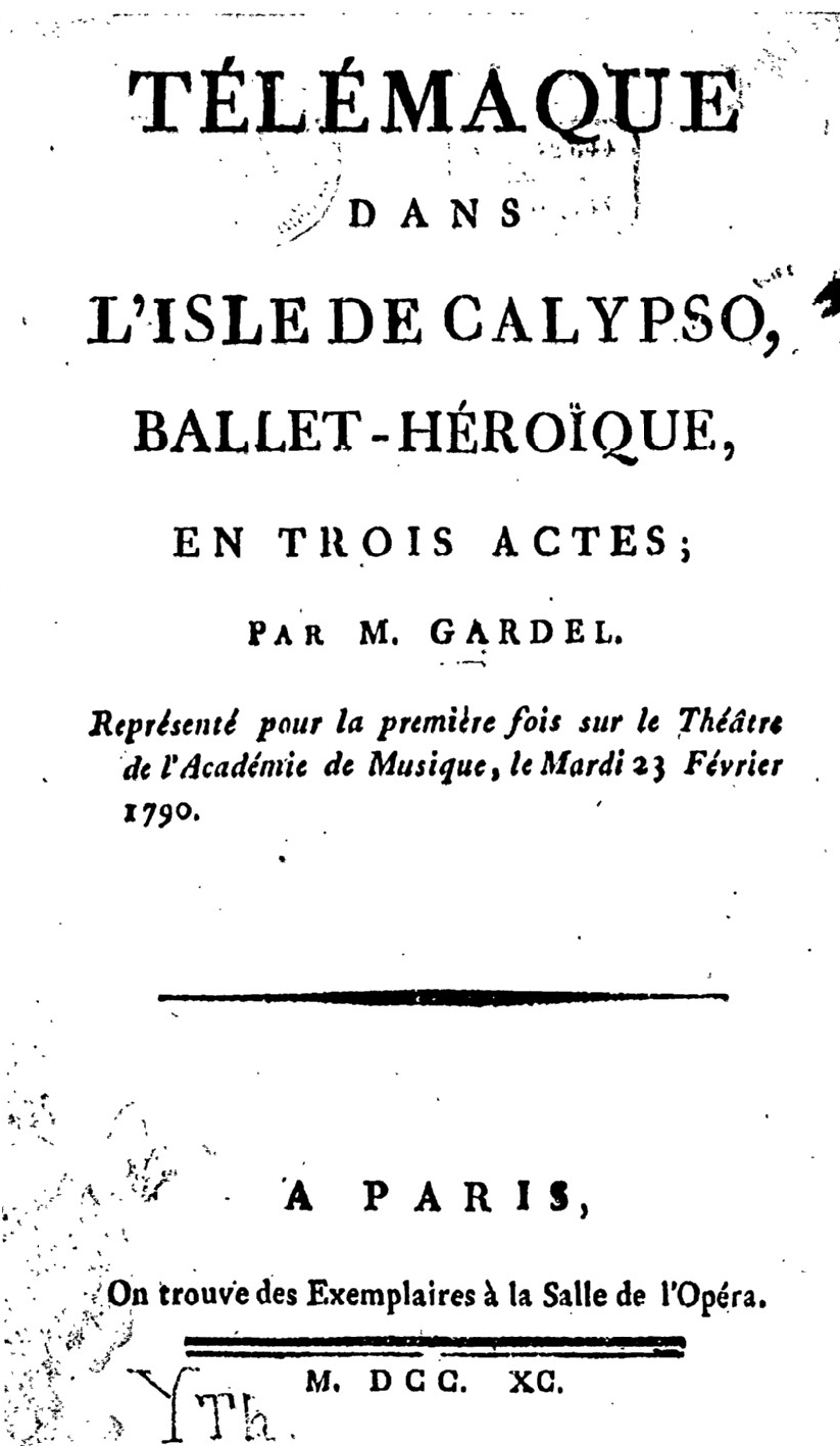 Télémaque dans l'île de Calypso: immagine storica o di scena